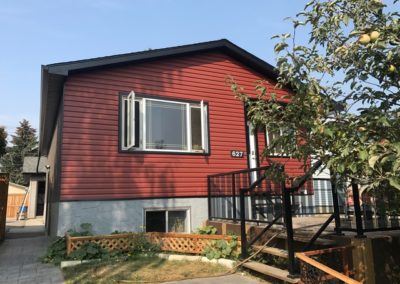 House with red siding