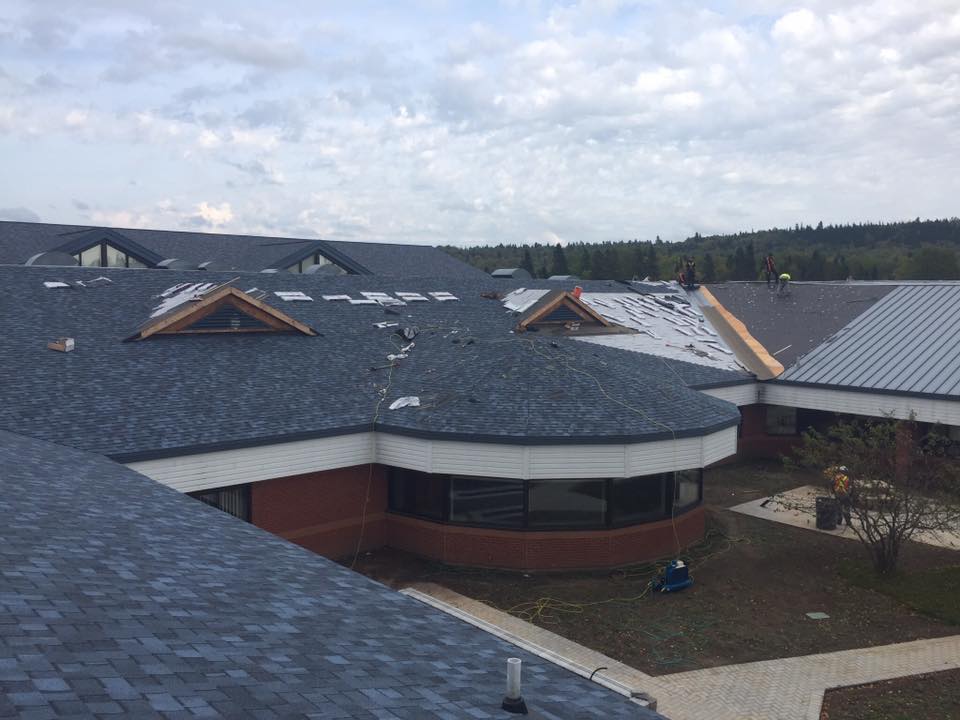 Photo of a large commercial roofing project we completed in Calgary