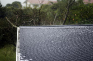 Hail on a roof